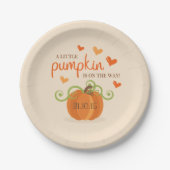 Niedliche kleine Pumpkin Baby Duschpapier-Teller Pappteller (Vorderseite)