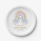 Niedliche Kleine Rainbow Baby Duschpapierplatte Pappteller (Vorderseite)
