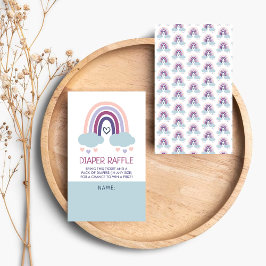 Niedliche Kleine Rainbow-Windeln-Raffelverschlussk Begleitkarte
