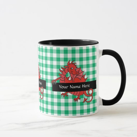 Niedliche kleine Red Dragon Coffee Tasse zum Perso (Rechts)