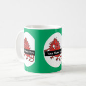 Niedliche kleine Red Dragon Coffee Tasse zum Perso (Vorderseite Links)