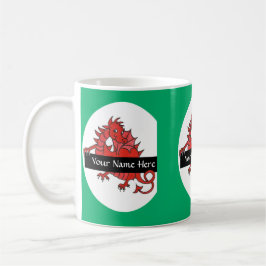Niedliche kleine Red Dragon Coffee Tasse zum Perso