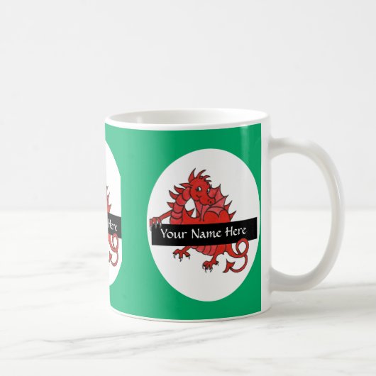 Niedliche kleine Red Dragon Coffee Tasse zum Perso (Rechts)