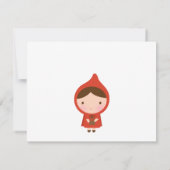 Niedliche kleine Red Riding Hood Girl Geburtstagsp Einladung (Rückseite)