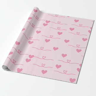 Niedliche kleine rosa Herzen Geschenkpapier