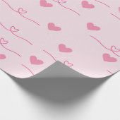 Niedliche kleine rosa Herzen Geschenkpapier (Ecke)