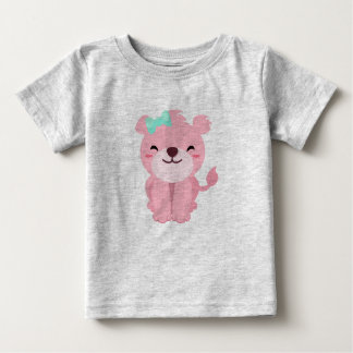 Niedliche Kleine Rosa Lioness Baby T-shirt