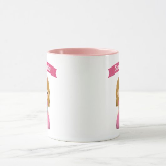 Niedliche kleine rosa Prinzessin Kids Tasse (Zentrum)