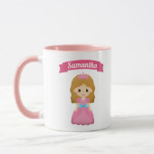 Niedliche kleine rosa Prinzessin Kids Tasse (Links)
