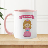 Niedliche kleine rosa Prinzessin Kids Tasse