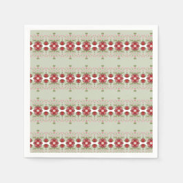 Niedliche, kleine rosa und rote Blütenpracht Serviette