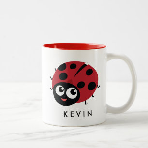 Niedliche kleine rote Ladybug Personalisiert Zweifarbige Tasse