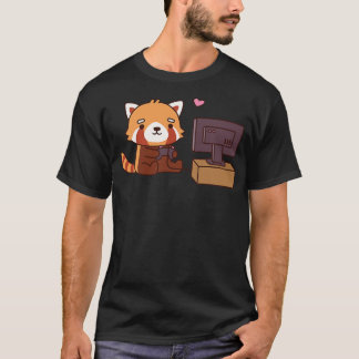 Niedliche Kleine Rote Panda Lieben spielen T-Shirt