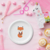 Niedliche kleine roter Fox-Illustration Pappteller (Party)