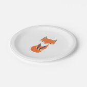 Niedliche kleine roter Fox-Illustration Pappteller (Schrägansicht)