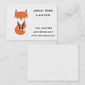 Niedliche kleine roter Fox-Illustration Visitenkarte (Vorne/Hinten)
