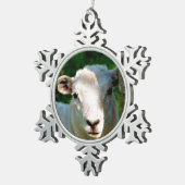 NIEDLICHE KLEINE SCHAFE SCHNEEFLOCKEN Zinn-Ornament (Rechts)