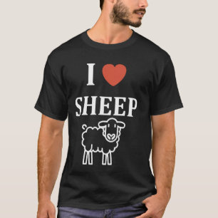 Niedliche kleine Schafe zitieren einfache Tiere in T-Shirt