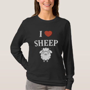 Niedliche kleine Schafe zitieren einfache Tiere in T-Shirt