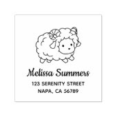 Niedliche Kleine Schaframmadresse Permastempel (Design)