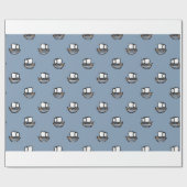 Niedliche kleine Schiffe auf Blue Geschenkpapier (Flach)