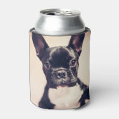 Niedliche kleine Schwarz-Weiß-Welpe Dosenkühler (Kanne Vorderseite)