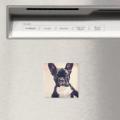 Niedliche kleine Schwarz-Weiß-Welpe Magnet (In Situ (Geschirrspüler))