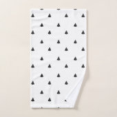 Niedliche kleine schwarze Weihnachtsbäume Handtuch (Handtuch)