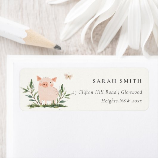 Niedliche kleine Schweine-Kinder-Bauernhof Schwein (Insitu)