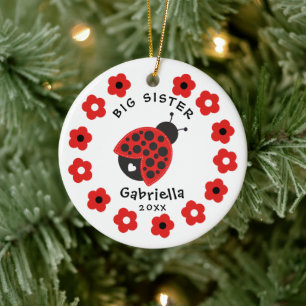 Niedliche kleine Schwester Ladybug Ornament