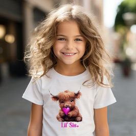 Niedliche kleine Schwester Pink Babykuh Kleinkind T-shirt