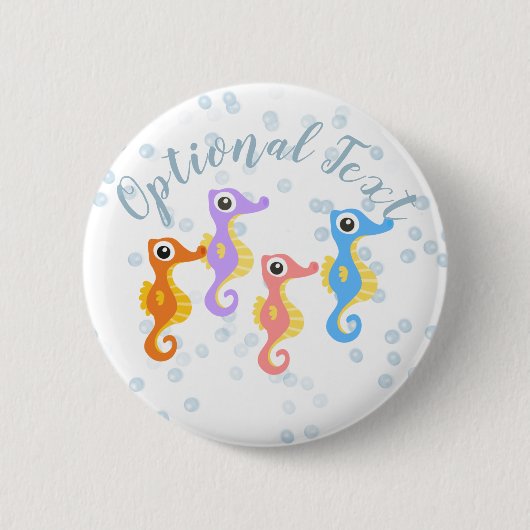 Niedliche kleine Seepferde Button (Vorderseite)