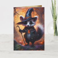 Niedliche kleine Skunk Hexe, glückliches Halloween