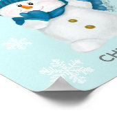 Niedliche kleine Snowman Wasserfarbe Es ist kalt d Poster (Ecke)