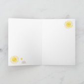 Niedliche kleine Sonnen und Regenbogen Dankeskarte (Innenseite)