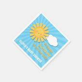 Niedliche Kleine Sonnenschein-Babydusche Serviette (Ecke)