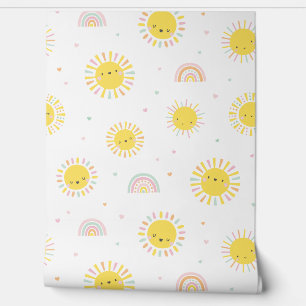 Niedliche kleine Sonnenstrahlen, Regenbogen und He Tapete
