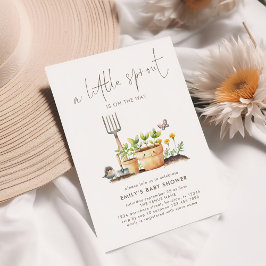 Niedliche kleine Sprout Garden Babydusche Einladung