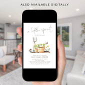 Niedliche kleine Sprout Garden Babydusche Einladung