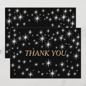 niedliche kleine Sterne Dankeskarte (Vorne/Hinten)