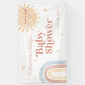 Niedliche Kleine Sun & Rainbow Baby Dusche Willkom Banner (Vertikal)
