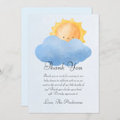 Niedliche Kleine Sunshine Baby Dusche Dankeskarte (Vorne/Hinten)
