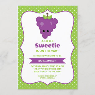 Niedliche kleine Sweetie Grape Baby Dusche Einladung