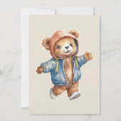 Niedliche kleine Teddybaby Dusche Danke Karte (Rückseite)