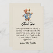 Niedliche kleine Teddybaby Dusche Danke Karte (Vorne/Hinten)