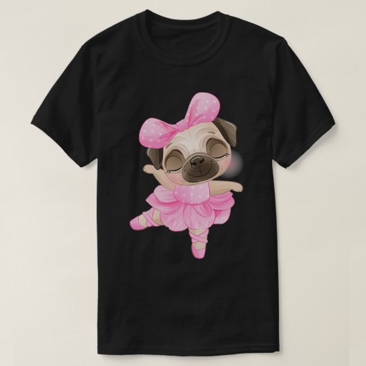 Niedliche kleine tierische Ballerina mit Aquarellf T-Shirt (Design vorne)