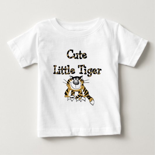 Niedliche kleine Tiger-T-Shirts und Geschenke Baby T-shirt (Vorderseite)