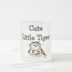 Niedliche kleine Tiger-T-Shirts und Geschenke Mattglastasse