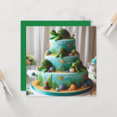 NIEDLICHE KLEINE TÜRKEN THEMA DEKORATED BIRTHDAY C KARTE (Vorderseite/Rückseite Beispiel)