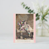 Niedliche kleine Viktorianische französische Girl- Postkarte (Stehend Vorderseite)